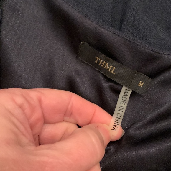 THML women’s Boho Embroidered cap sleeve Peplum Blouse Top M - Picture 4 of 5